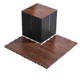 VEVOR Dryland Tiles for Gym Floor Mat, 12.4 x 12.4 in Interlocking Dance Enthusiasts Training Mat, 25 PCS Interlocking PP+PVC Puzzle Floor Tiles