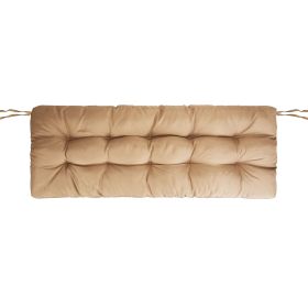 1Pc Bench Seat Cushion For Indoor Outdoor Furniture Water-Resistant Or Non-Water-Resistant Options 8CM Or 10CM 51.18 X 19.68IN For Garden Patio B (Option: Waterproof 10CM Khaki)