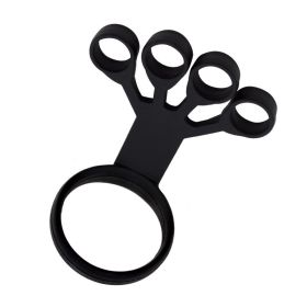 Silicone Grip Device Finger Exercise Stretcher Arthritis Hand Grip Trainer Strengthen Rehabilitation Training To Relieve Pain (Option: Black)