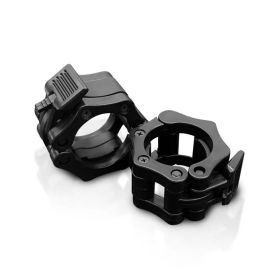Weight Lifting Barbell Quick Buckle Plate Frame Barbell Buckle (Option: Black)