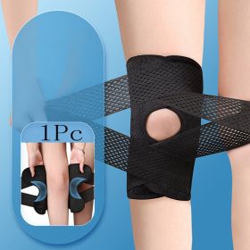 Order A Size Up; 1pc Sports Kneepad; Men And Women Pressurized Elastic Knee Pads; Arthritis Joints Protector; Fitness Gear Volleyball Brace Prote (Color: Black, size: 3XL)
