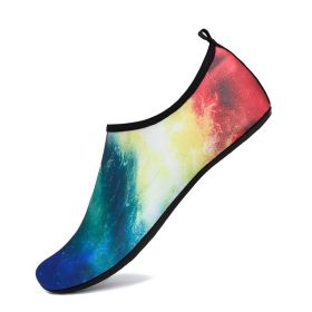 Men's Water Shoes Quick Drying Swimming Socks Women Yoga Shoes Summer Aqua Sandals Non Slip Barefoot Slippers for Beach Vacation (Color: P18, size: 44-45 (feet 26.5cm))