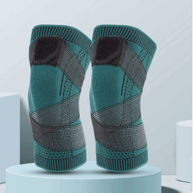 Fashion Personality Sports Knee Pads Strap Nylon (Color: Dark green pair, size: 2XL)
