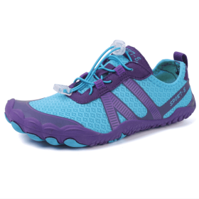 Couples fitness sneakers outdoor beach swimming shoes anti-slip wear-resistant men's and women's running shoes yoga shoes professional upstream s (Color: Purple moon, size: 42)