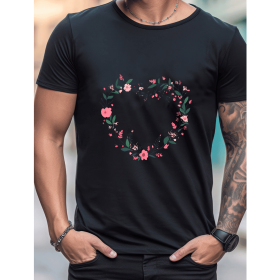 Celebrate in Style with This 100% Cotton Men's Valentine's Day Tee (Style: 212)