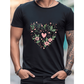 Celebrate in Style with This 100% Cotton Men's Valentine's Day Tee (Style: 201)