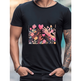 Celebrate in Style with This 100% Cotton Men's Valentine's Day Tee (Style: 233)
