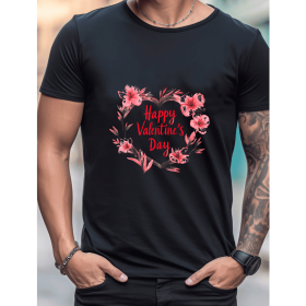 Celebrate in Style with This 100% Cotton Men's Valentine's Day Tee (Style: 182)