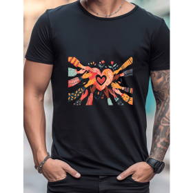 Celebrate in Style with This 100% Cotton Men's Valentine's Day Tee (Style: 227)