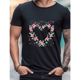 Celebrate in Style with This 100% Cotton Men's Valentine's Day Tee (Style: 221)