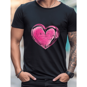 Celebrate in Style with This 100% Cotton Men's Valentine's Day Tee (Style: 185)