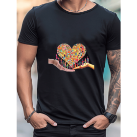 Celebrate in Style with This 100% Cotton Men's Valentine's Day Tee (Style: 189)