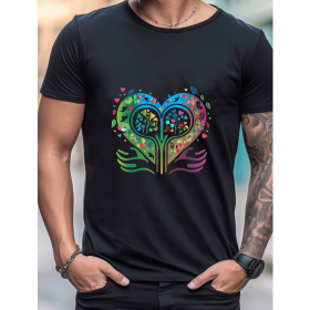 Celebrate in Style with This 100% Cotton Men's Valentine's Day Tee (Style: 226)