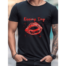 Celebrate in Style with This 100% Cotton Men's Valentine's Day Tee (Style: 40)