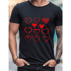Celebrate in Style with This 100% Cotton Men's Valentine's Day Tee (Style: 9)