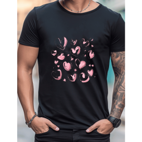 Celebrate in Style with This 100% Cotton Men's Valentine's Day Tee (Style: 30)