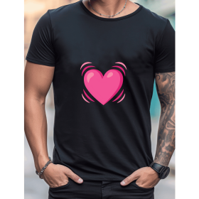 Celebrate in Style with This 100% Cotton Men's Valentine's Day Tee (Style: 52)
