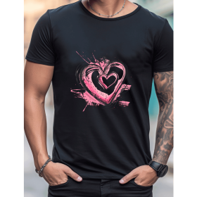 Celebrate in Style with This 100% Cotton Men's Valentine's Day Tee (Style: 31)