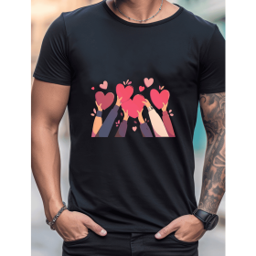 Celebrate in Style with This 100% Cotton Men's Valentine's Day Tee (Style: 6)
