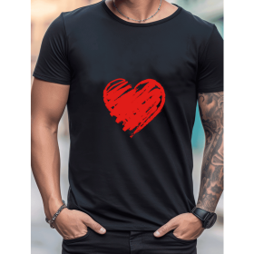 Celebrate in Style with This 100% Cotton Men's Valentine's Day Tee (Style: 4)