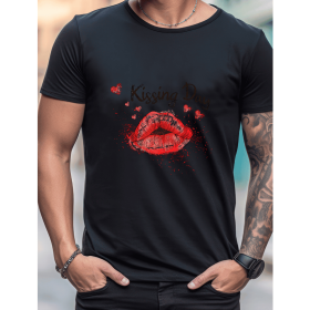 Celebrate in Style with This 100% Cotton Men's Valentine's Day Tee (Style: 487)